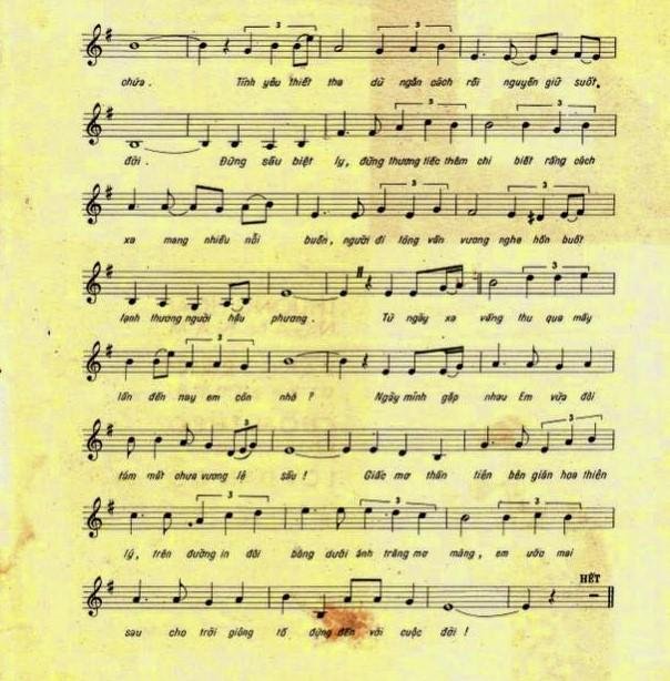 Sheet nhạc Ai Thương Đời Lính 2